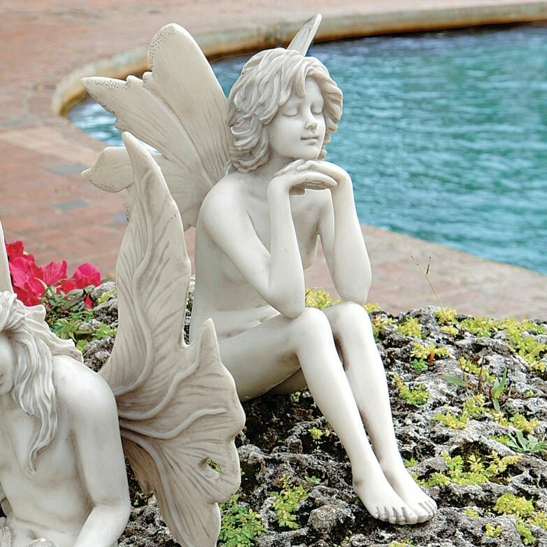 design toscano the secret garden gazing fairy statue